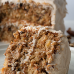 Gluten Free Carrot Cake Slice with Cinnamon Cream Cheese Frosting