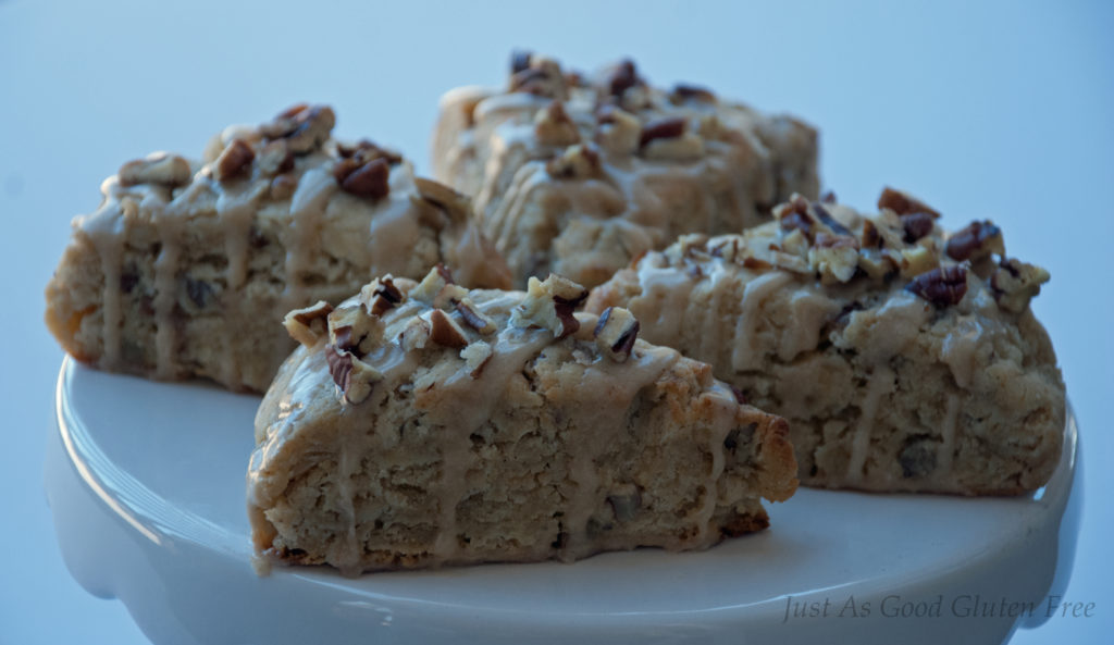 Gluten Free Pecan Scone with Maple Glaze _stand