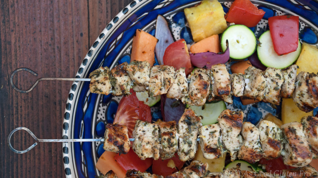 Gluten Free Lemon Herb Chicken Kabob 