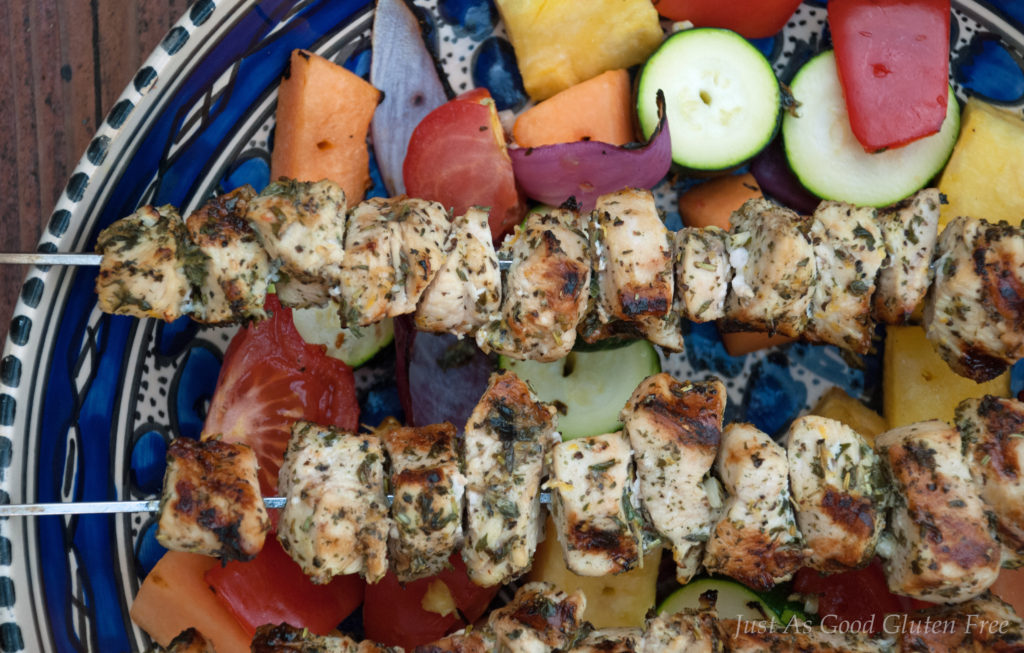 Gluten Free Lemon Herb Chicken Kabob