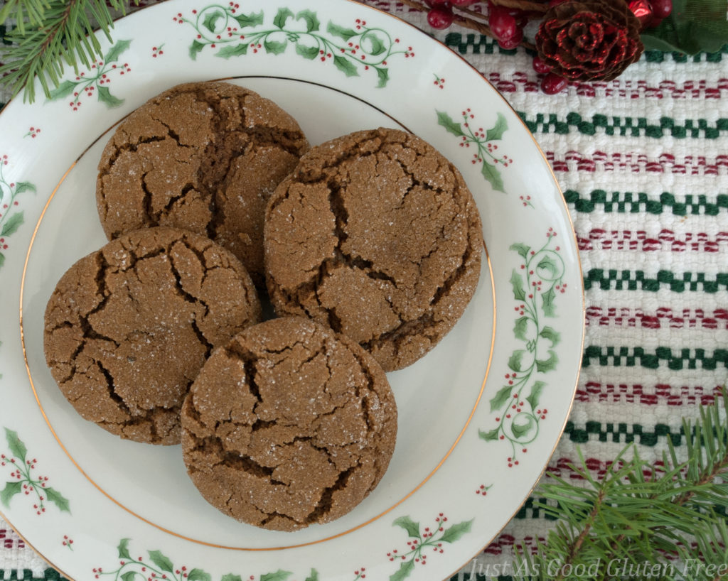 Gluten Free Molasses Crinkle Cookie Plate