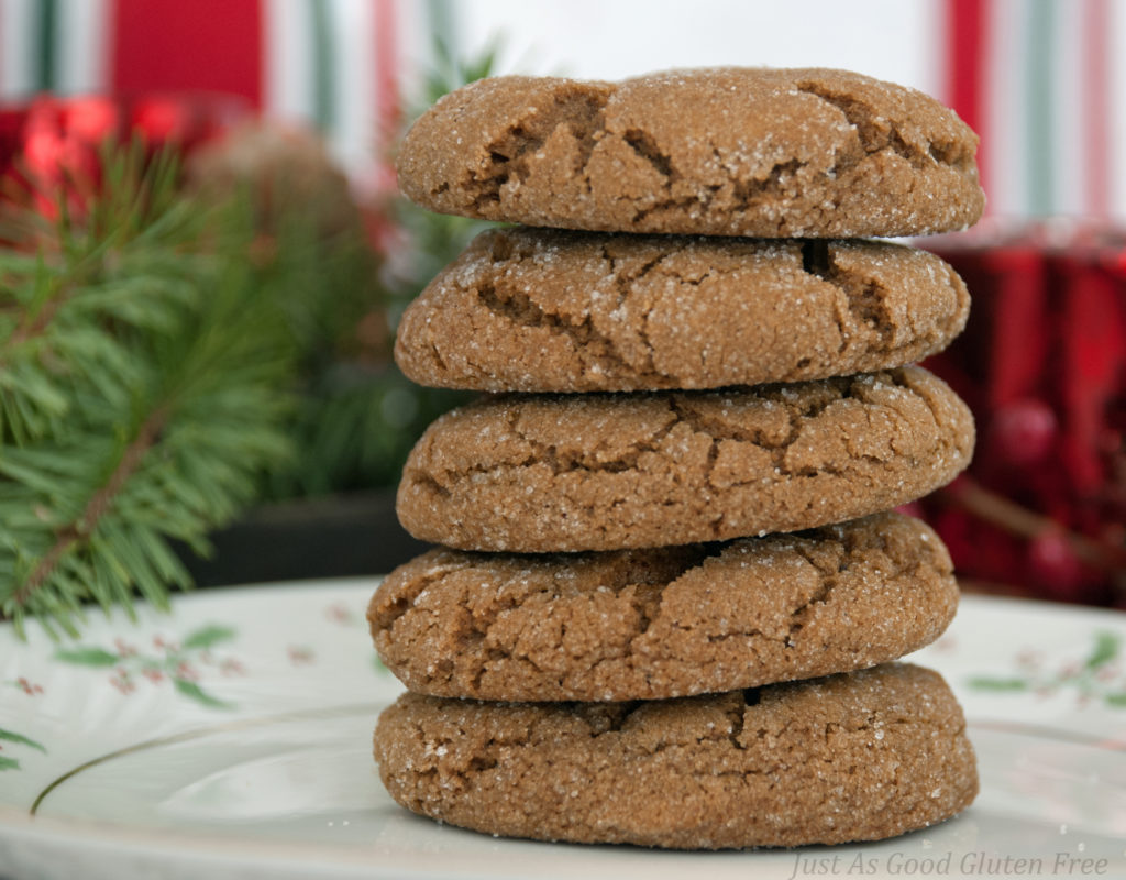 Gluten Free Molasses Crinkle Cookie Stack