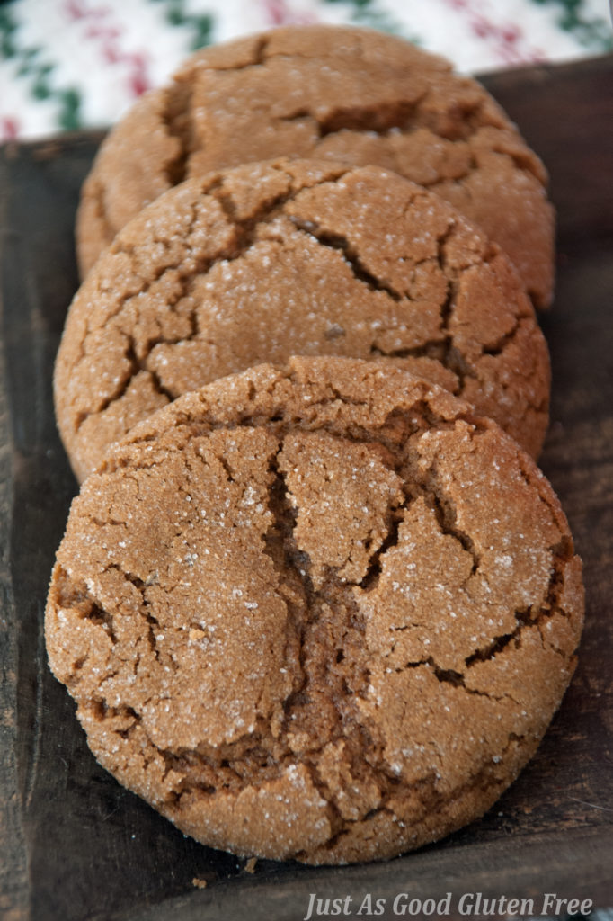 Gluten Free Molasses Crinkle Cookie Row of 3