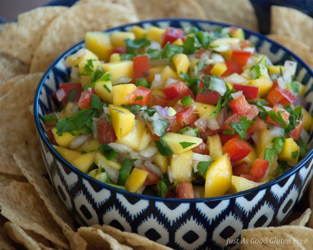 Mango Salsa with tortilla chips