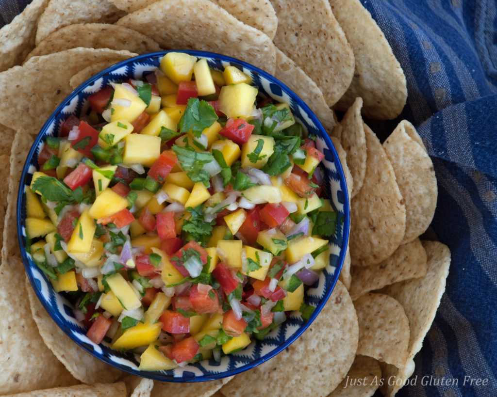 Mango Salsa with tortilla chips