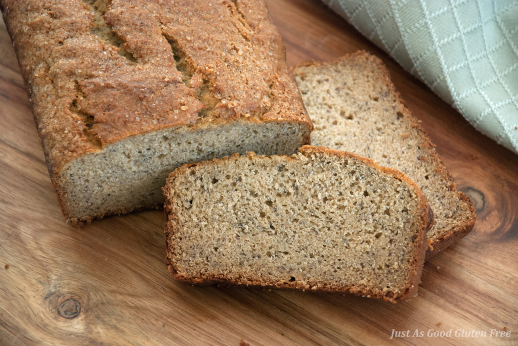 Slice of gluten free banana bread