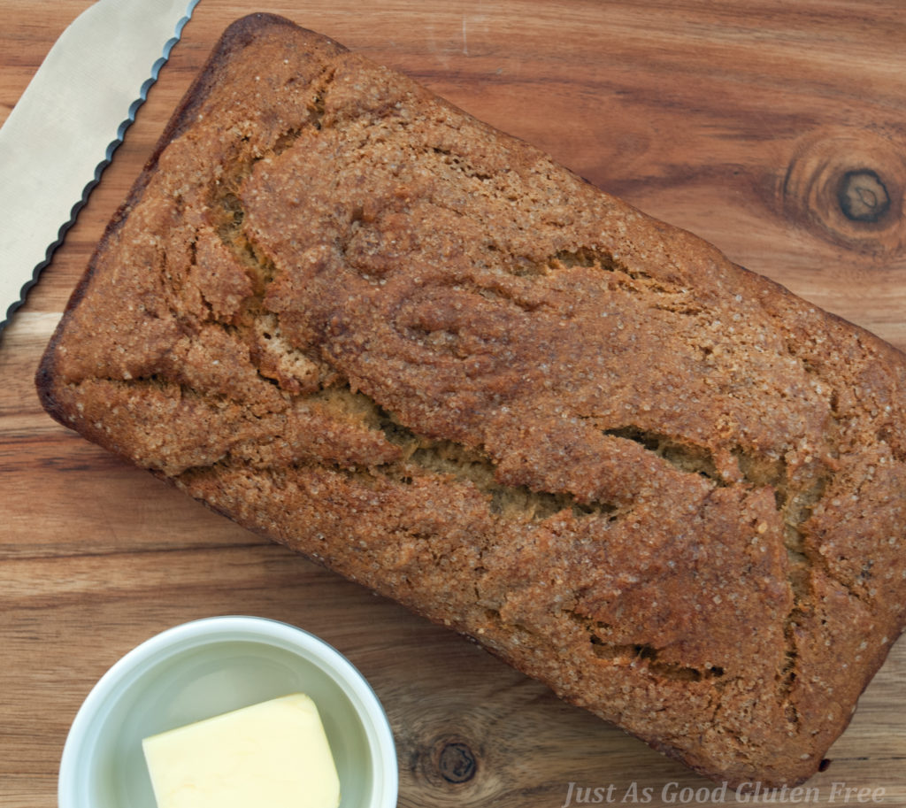 Gluten free banana bread loaf