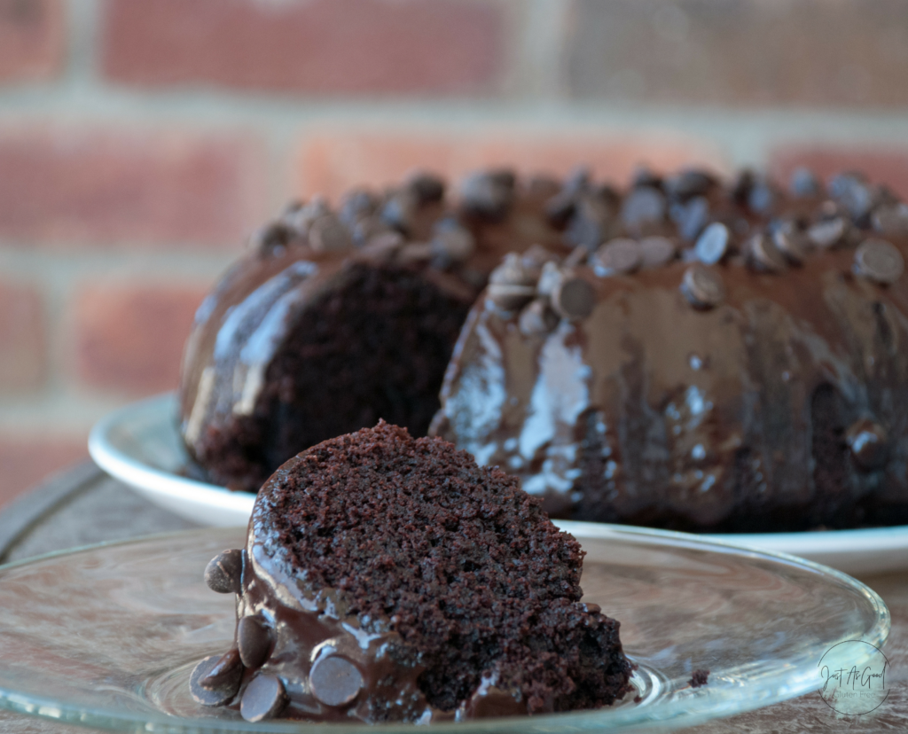 Gluten Free Chocolate Bundt Cake slice