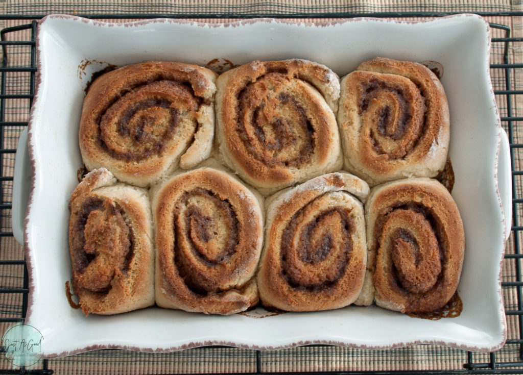 Gluten Free Cinnamon Roll Dish Baked No Icing