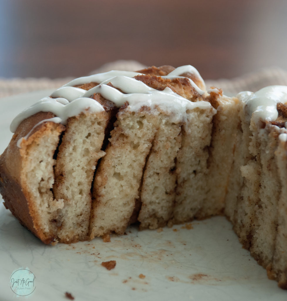 Gluten Free Cinnamon Roll Inside