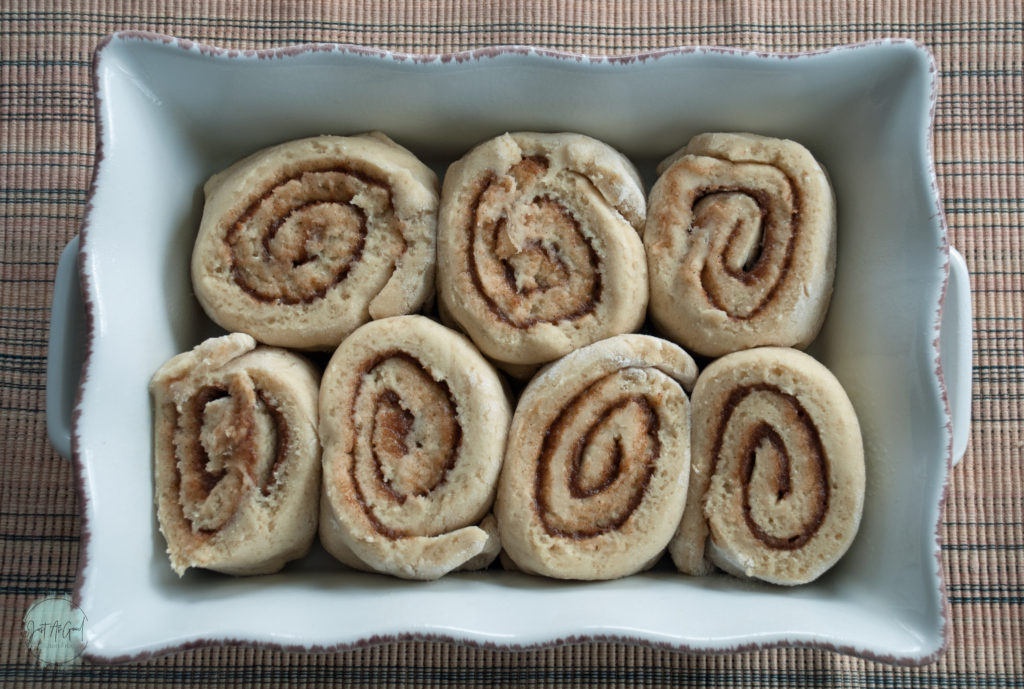 Gluten Free Cinnamon Roll Dough After Final Proof