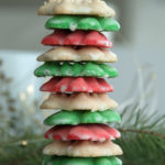 Gluten Free Spritz Cookies multi-colored stacked