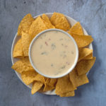 Gluten Free Queso Blanco and tortilla chip plate