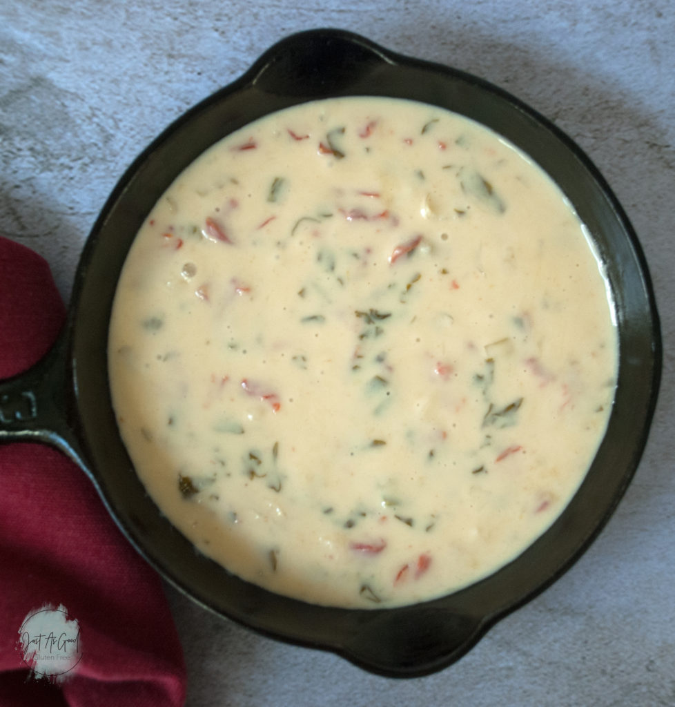 Gluten Free Queso Blanco in castiron