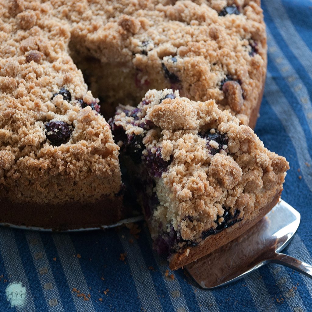 Gluten Free Blueberry Crumble Cake Slice from Whole Cake