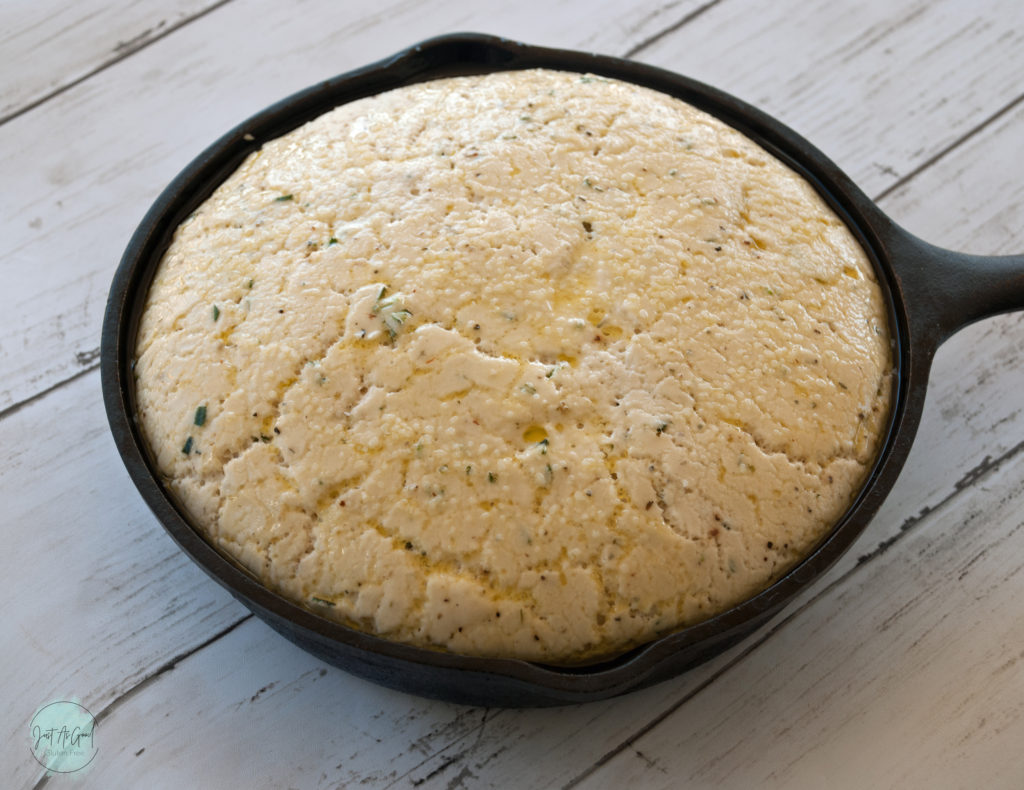 Gluten Free Rosemary Bread after dough proof