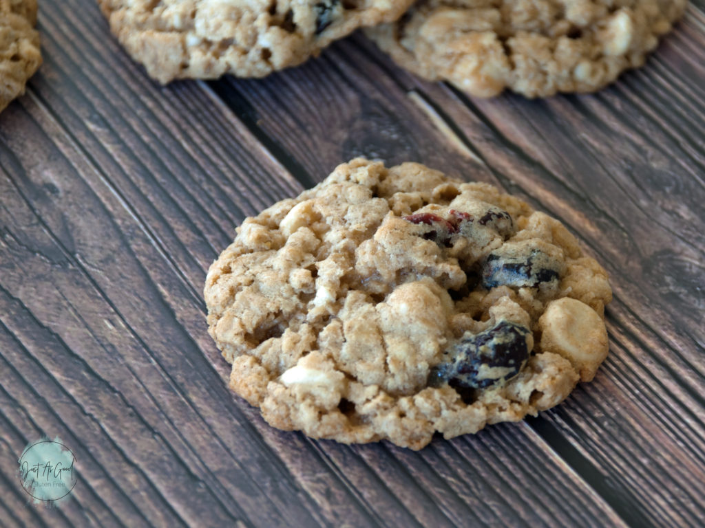 Oatmeal, cranberry and white chocolate cookie single
