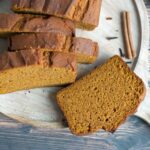 board of gluten free pumpkin bread sliced