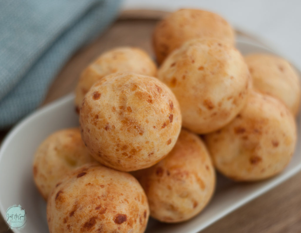 A plate of Gluten Free Brazilian Cheese Bread Rolls