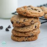 a stack of gluten free pudding mix chocolate chip cookies