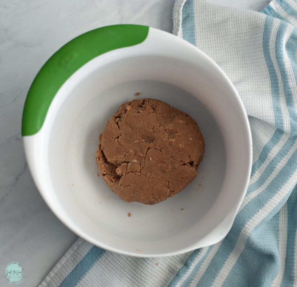 gluten free graham cracker dough ball before rolling out