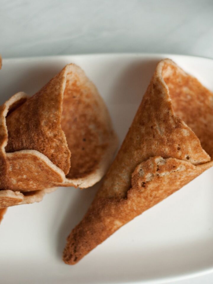 plate of gluten free waffle cones