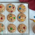 a cookie rack of monster cookies